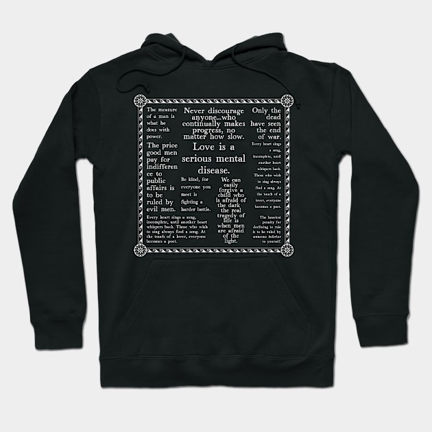 Plato Quotes Hoodie by nickbeta